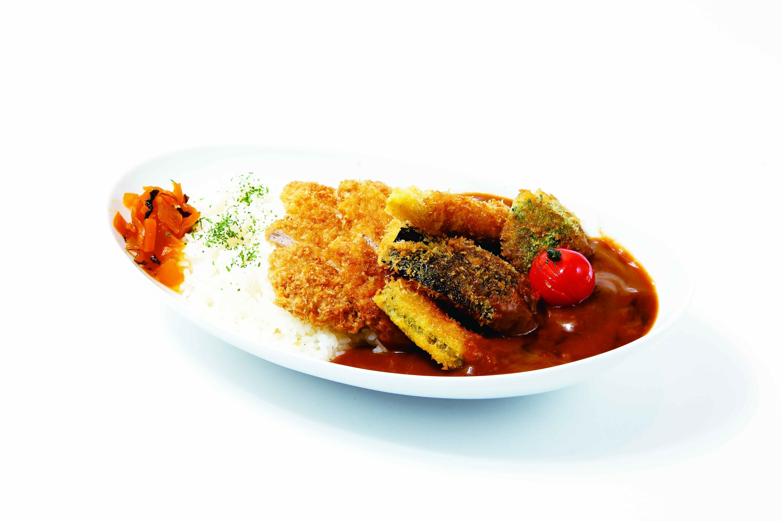 野菜カツカレー